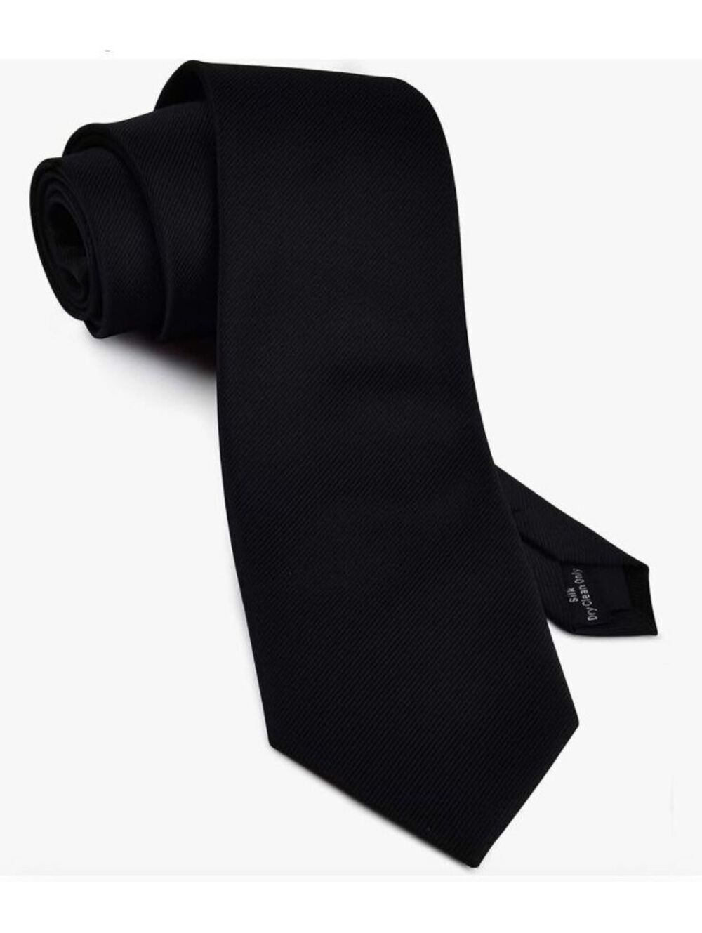Men's Tie Classic 3.15" Black Men's Solid Color Business Necktie - Wedding Tie